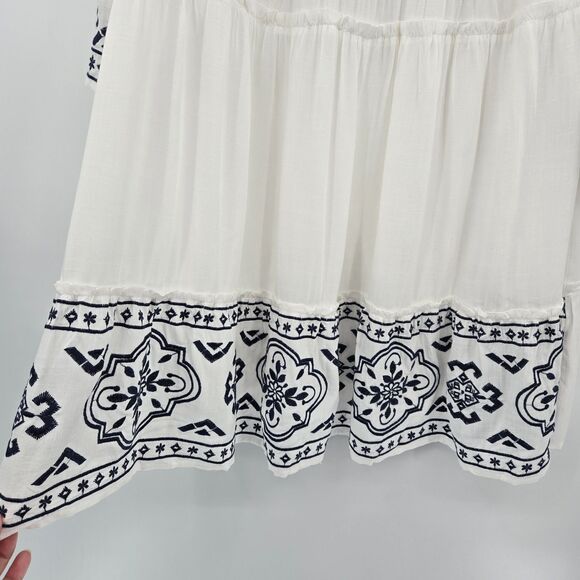 Savanna Jane NWT embroidered Boho peasant dress Size 3X white & blue - Picture 6 of 9
